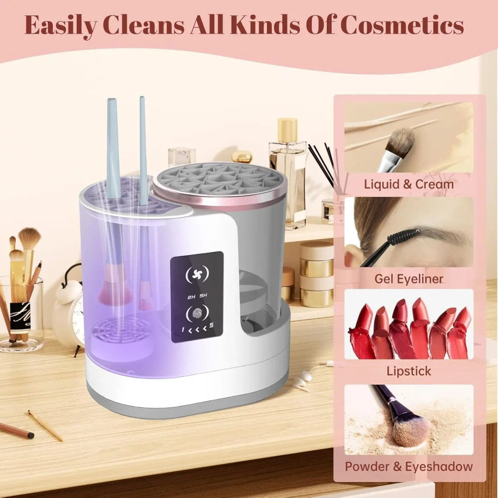 Automatic Rotating Makeup Brush Cleaner