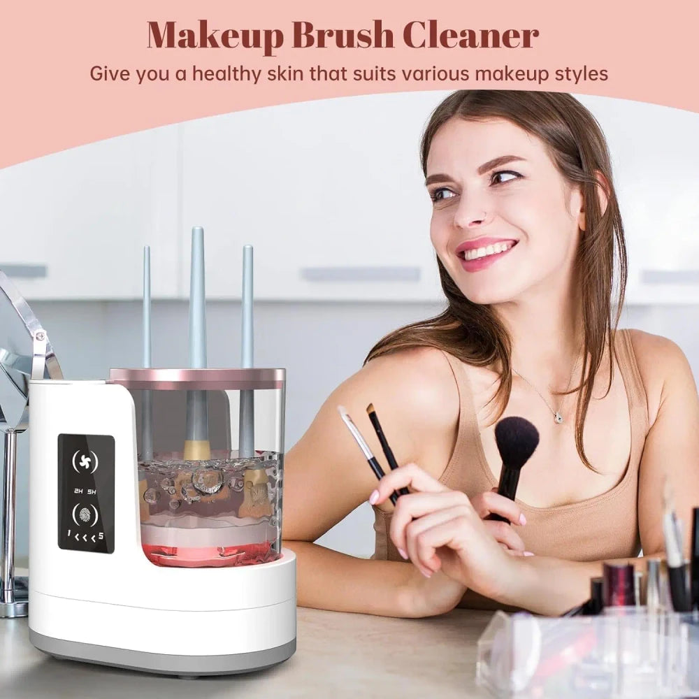 Automatic Rotating Makeup Brush Cleaner
